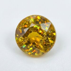 Sphene 1.15ct Round Loose Gemstone Jewelry Making Supply 6mm Fire Gem